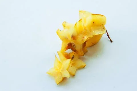 Star fruite on white background Stock Photos