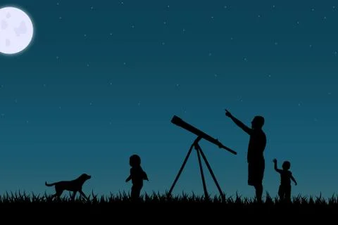 Star Gazing Stock-Illustration