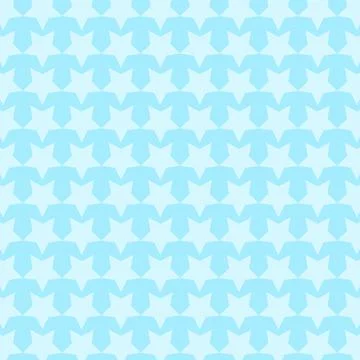 Star geometric abstract seamless pattern blue vector background Stock Illustration