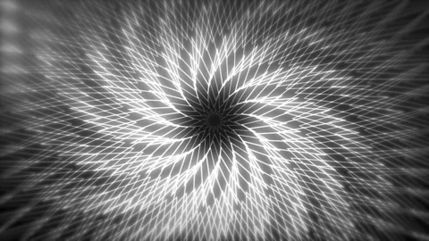 Star geometric pattern neon shapes waves 3D animation motion graphics on dark Stock Footage 301165508