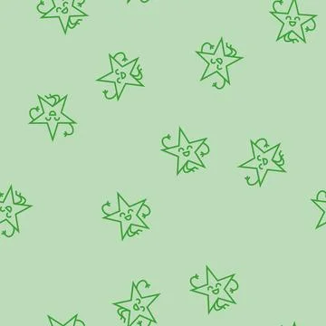 Star geometric shape character line seamless pattern 스톡 일러스트