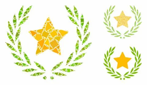 Star glory wreath Composition Icon of Abrupt Items 스톡 일러스트