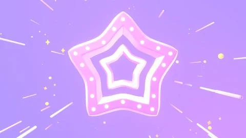 Star with glowing light bulbs in outer space Stock Illustration