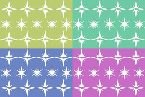 Star glowing on the multiple colors background イラスト素材