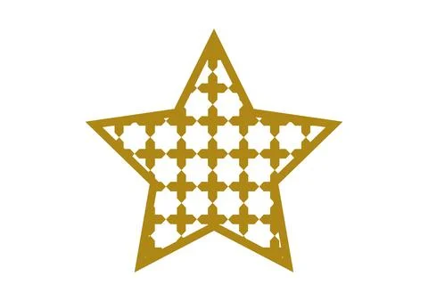 Star with gold arabic pattern 4 Stock Illustration