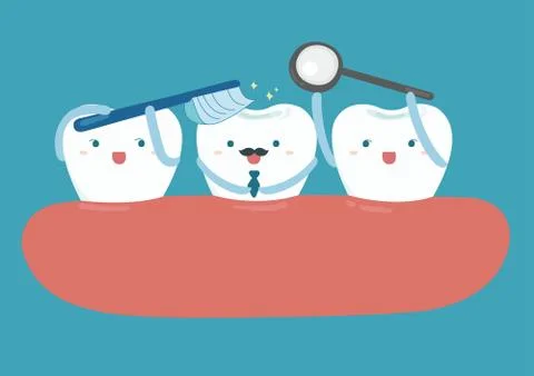 Star of good looking tooth Illustrazione stock