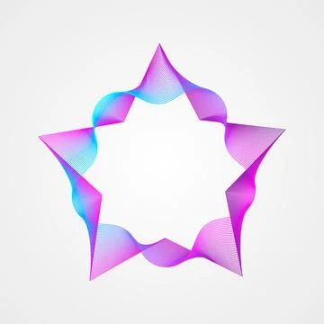 Star gradient rectangular frame. Stylized Guilloche Element Stock Illustration