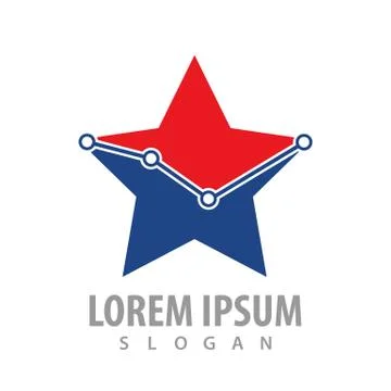 Star graph point concept design. Symbol graphic template element vector Stock Illustration