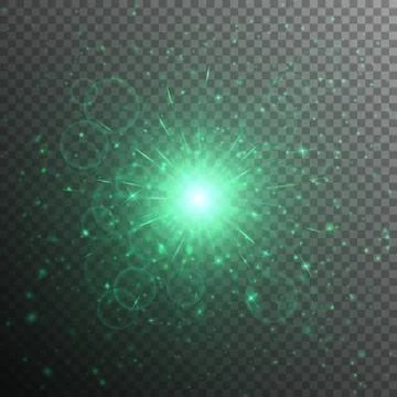 Star with green light Stock Illustration