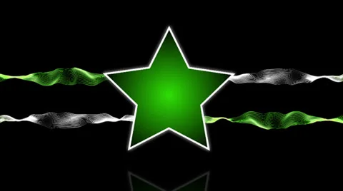 Star Green String 스톡 동영상 25368056