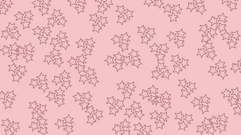 Star hand-drawn seamless pattern with orange paste Stock Footage 321318965