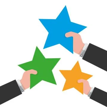 Star in the hand. Vector illustration Stock Illustration