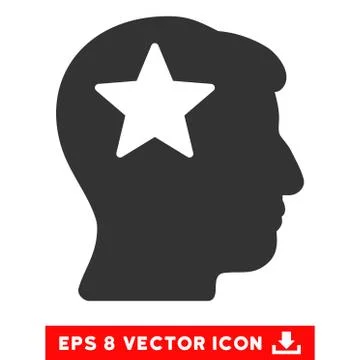 Star Head Vector Eps Icon Illustrazione stock