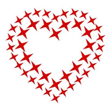 Star heart icon, simple style Stockillustratie
