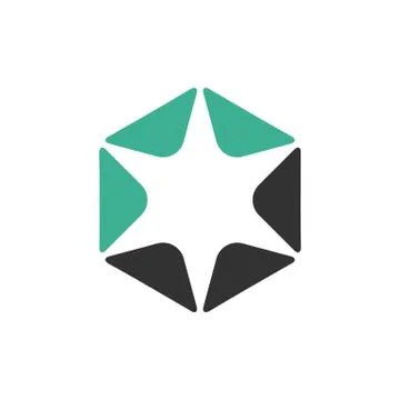 Star in Hexagon Shape Logo Template Illustration Design. Vector EPS 10. Stock Illustration