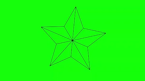 Star Horizontal 16:9 Green Screen Video stock 340461116