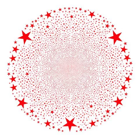 Star Icon Collage Exploding Round Globula イラスト素材