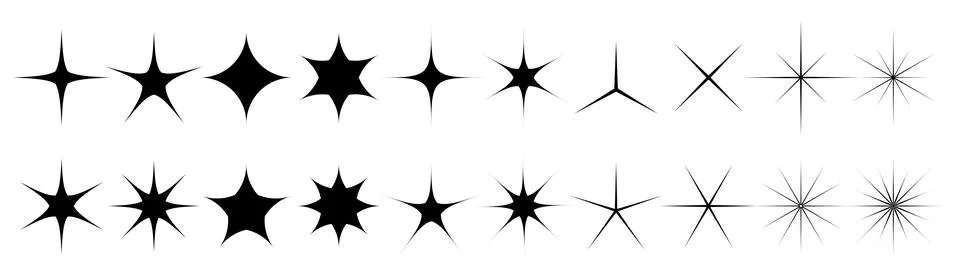 Star icon collection Stock Illustration