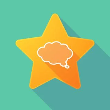 Star icon with a comic cloud balloon 스톡 일러스트