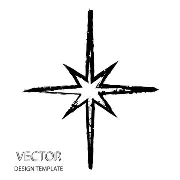 Star icon in flat design. Gray star icon on white background. Vector Stock Illustration