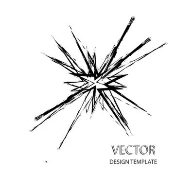 Star icon in flat design. Gray star icon on white background. Vector Ilustração Stock