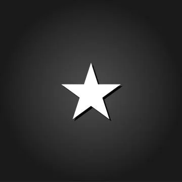 Star icon flat Stock Illustration