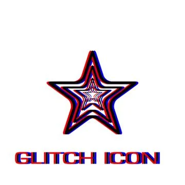 Star icon flat. Stock Illustration