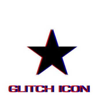 Star icon flat Stock Illustration