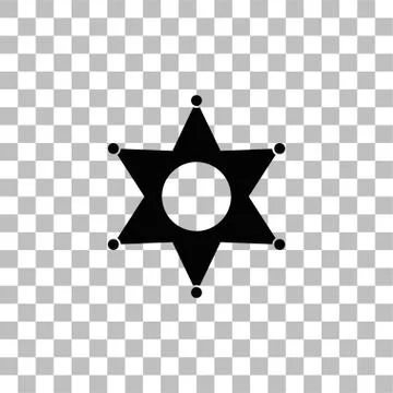 Star icon flat Stock Illustration