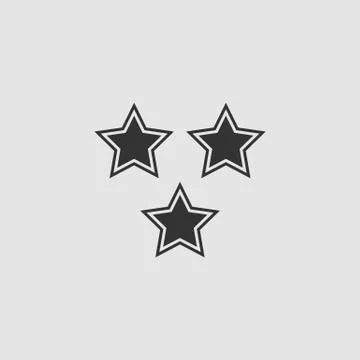 Star icon flat. Stock Illustration