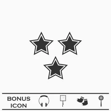 Star icon flat. Stock Illustration