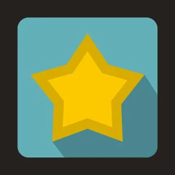 Star icon in flat style Stock Illustration