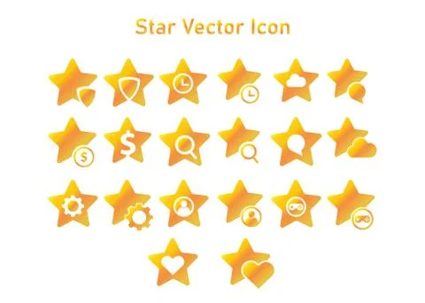 Star icon. gradient style star Vector illustration vector icon concept. Illustrazione stock