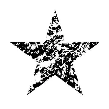 Star icon grunge texture Stock Illustration