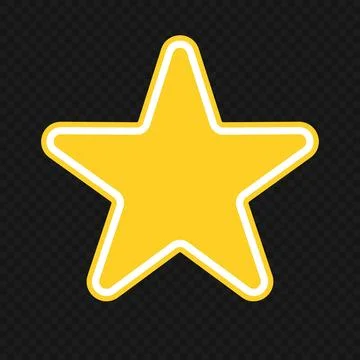 Star icon isolated on black background. Vector. Illustrazione stock
