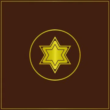 Star  icon isolated on brown background. Vector Illustration Stock Illustration