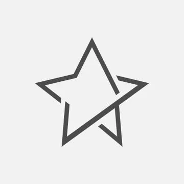 Star icon isolated on white background. Vector illustration. Illustrazione stock