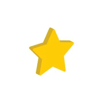 Star icon isometric vector Stock Illustration