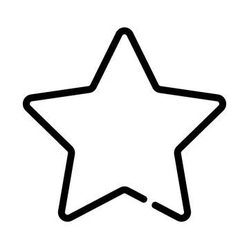 Star icon. Line star shape vector illustration, editable stroke イラスト素材