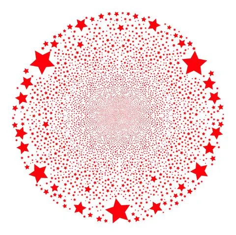 Star Icon Mosaic Exploding Spheric Cluster Stock Illustration