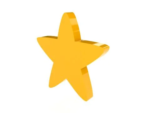 Star icon over white background. Concept 3D illustration. Stock Illustration