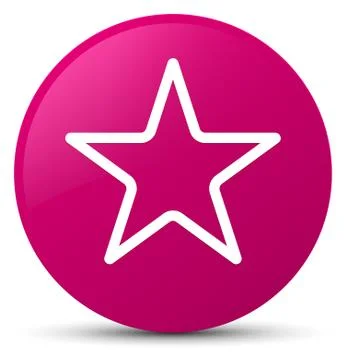 Star icon pink round button Stock Illustration