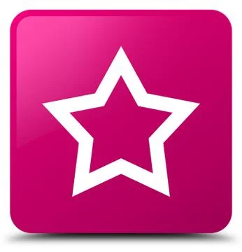 Star icon pink square button Stock Illustration