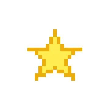 Star Icon Pixel Stock Illustration
