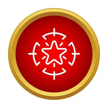 Star icon representing a focused target or goal Stock Illustration