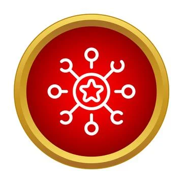 Star icon representing quality network connection and leadership イラスト素材