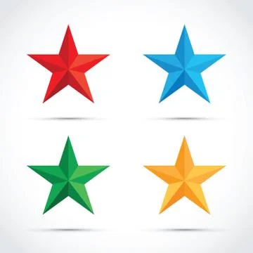 Star icon set Stock Illustration