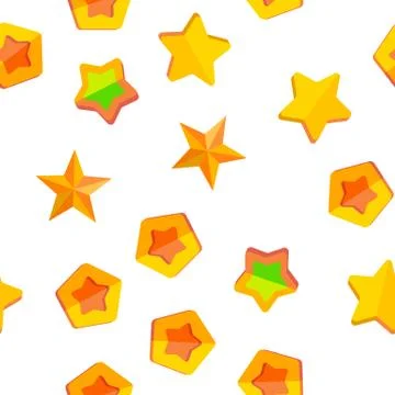 Star Icon Set Vector Seamless Pattern Illustrazione stock