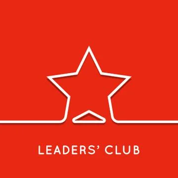 Star icon with shadow on red background. illustration Stock Illustration