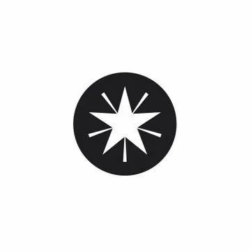 Star icon template design in round shape Stock Illustration